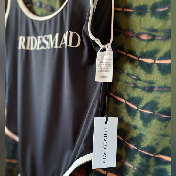 SMALL NWT CottageCore  WeWoreWhat Black & White Bridesmaid Bridal Swimsuit - Picture 8 of 8